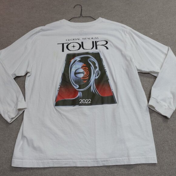 Weeknd Shirt 2XL White Long Sleeves Double Sided Global Stadium Tour - Picture 1 of 7